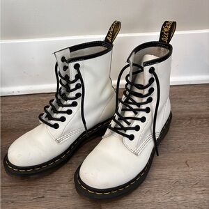 Dr. Martens White Combat Boots size 5